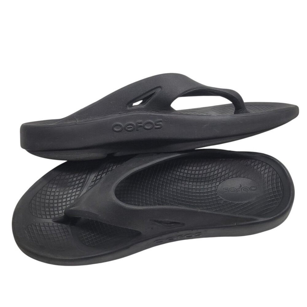 Oofos Ooriginal Thong Sandals Black EU 42 M9 W11 Lightweight & Cushioning - Picture 9 of 12